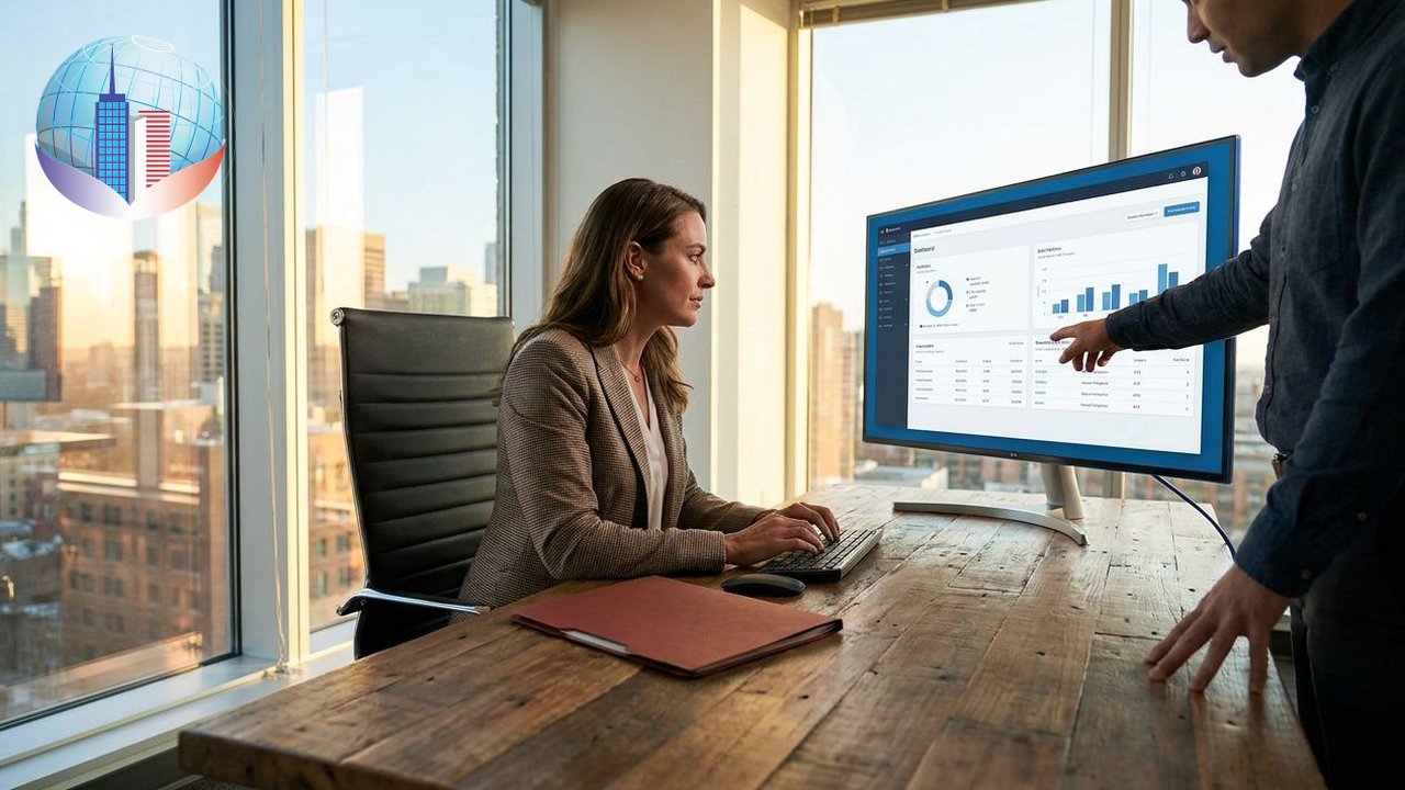 Custom Software Development Consultation, Business Team Reviewing a Custom Platform Business team reviewing a custom software development dashboard with Salterra Digital Services, contact us today to start your build.