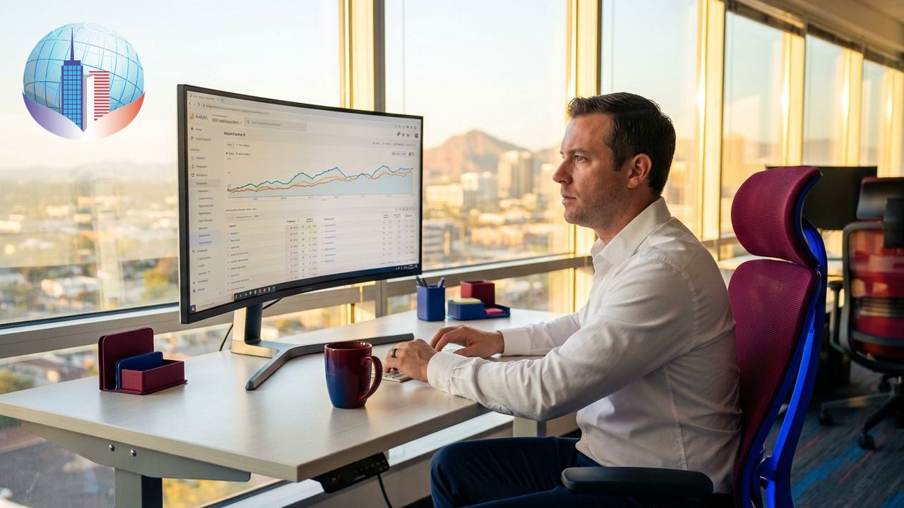 Phoenix SEO Expert Analyzing Local Search Rankings for a Small Business Phoenix SEO company expert at Salterra Digital Services analyzing local search rankings, call today to start your free strategy session